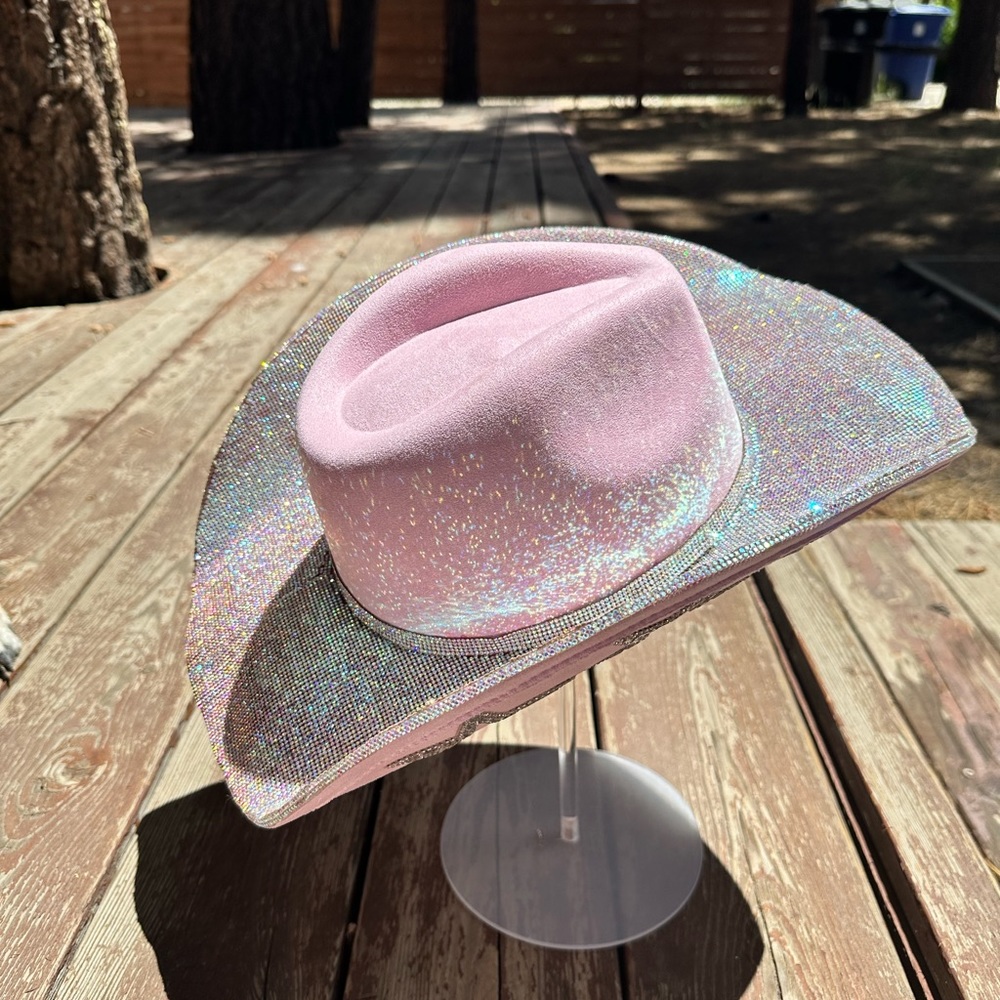 12th Tribe Pink Glitter Cowboy Hat